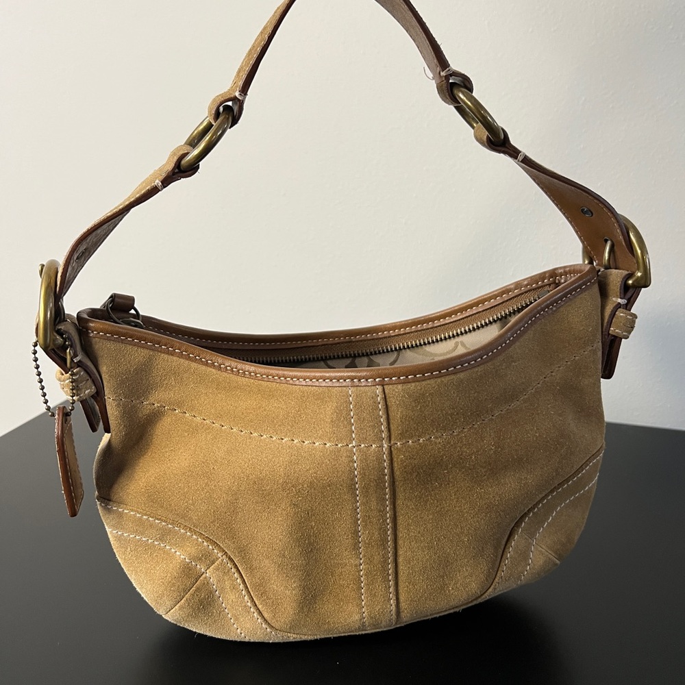 Tan Suede Coach Bag